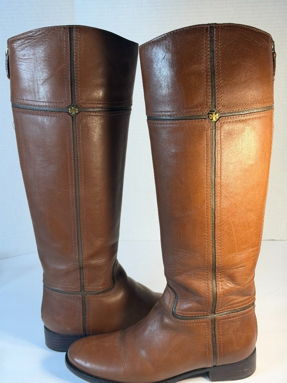 Tory Burch size 7.5 Brown Leather boots - Picture 4 of 16